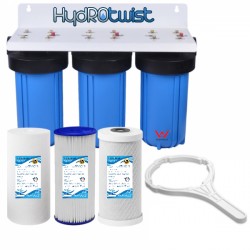 Triple Whole House Water Filter System 10" Big Blue CTO