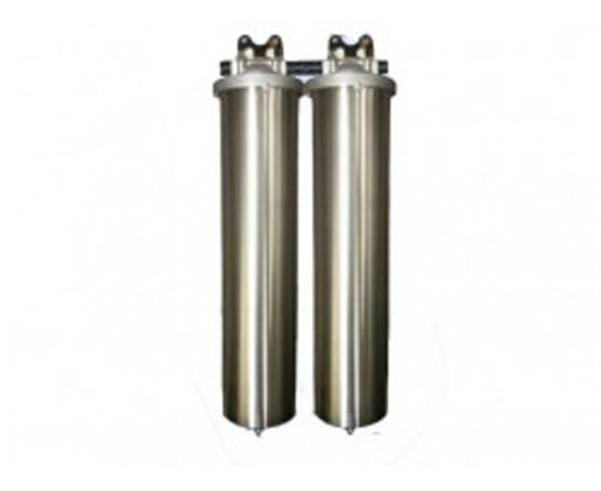 Twin Whole House Big Stainless Steel 20" Water Filter System CBC