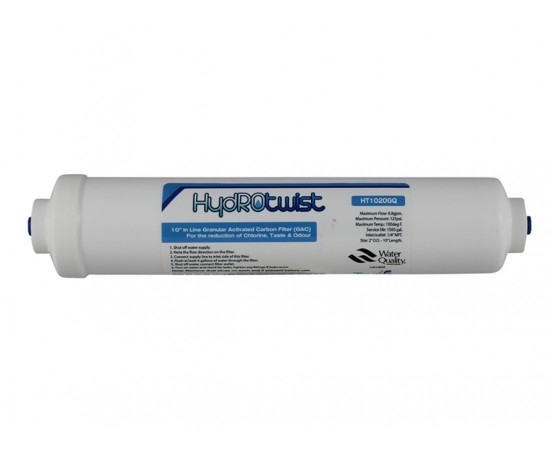 HydROtwist Inline Water Filter DI Mixed Bed Resin 10" x 2.5"