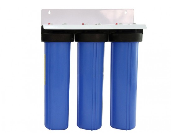 Triple Whole House Water Filter System 20" Big Blue Fluoride FLO