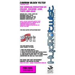HydROtwist HTR102515 Carbon Block Premium Lead 1 Micron 10"