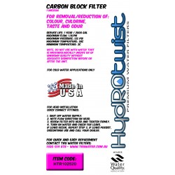 HydROtwist HTR102520 Carbon Block Premium 1 Micron 10"