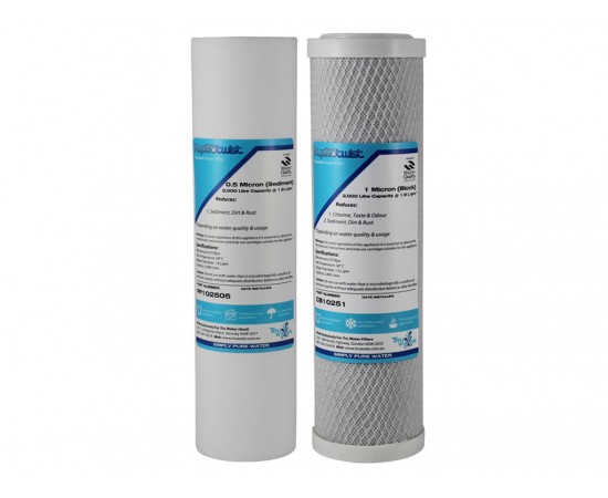 Waterco Gemini Compatible Twin Replacement Water Filter Set 10"