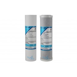 Twin Under Sink Replacement Water Filter Set Carbon sediment 10"