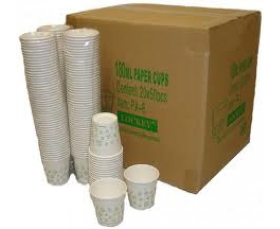 1 x Box Paper Cups 1000 Per Box Standard Water Cooler 180ml