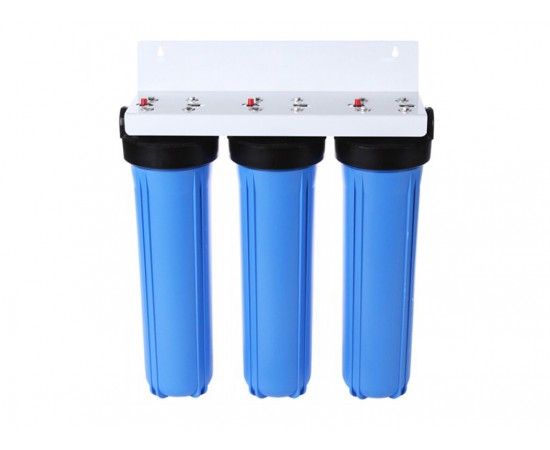 Whole House Rain Water Tank Filter System Triple Slim 20"
