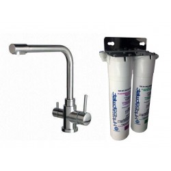 HydROtwist Twin Under Sink Water Filter System & 3 Three Way Mixer